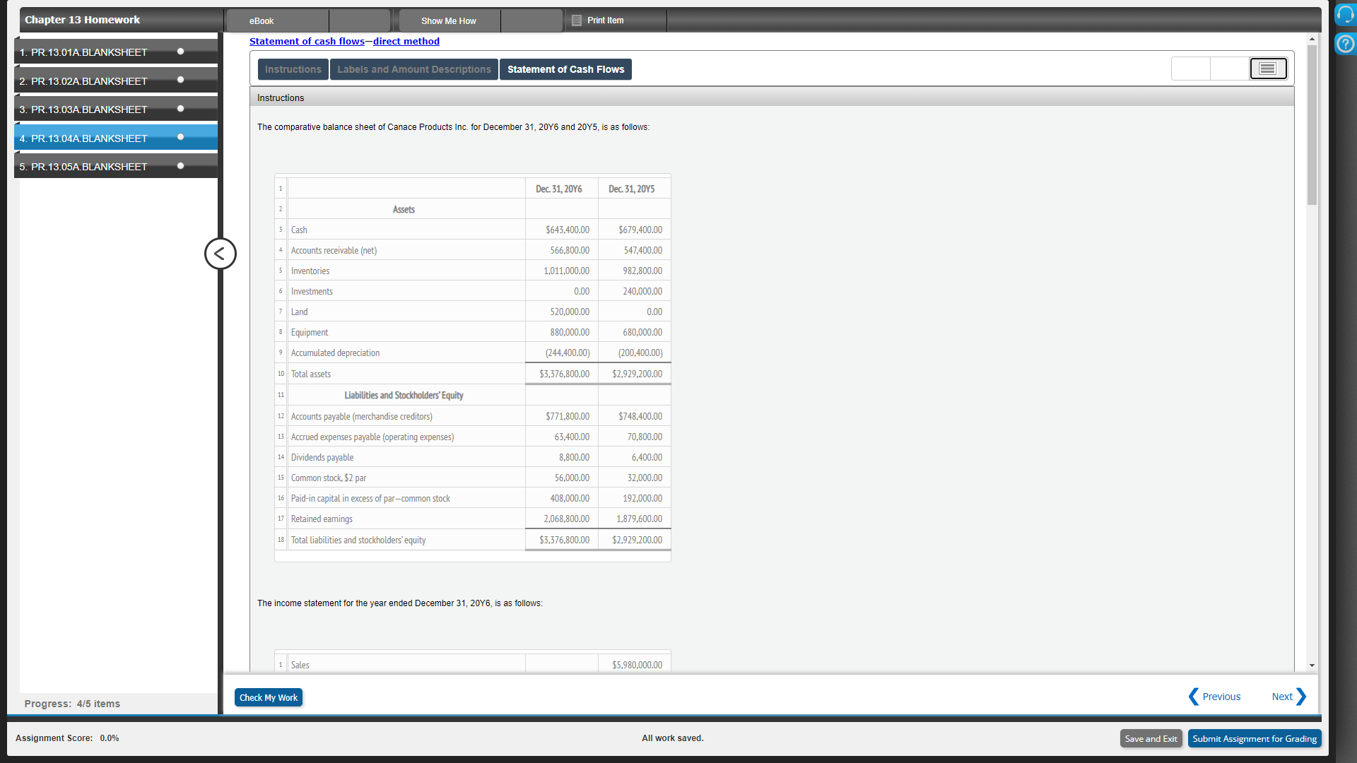 Chapter 13 Homework eBook Show Me How Print Item