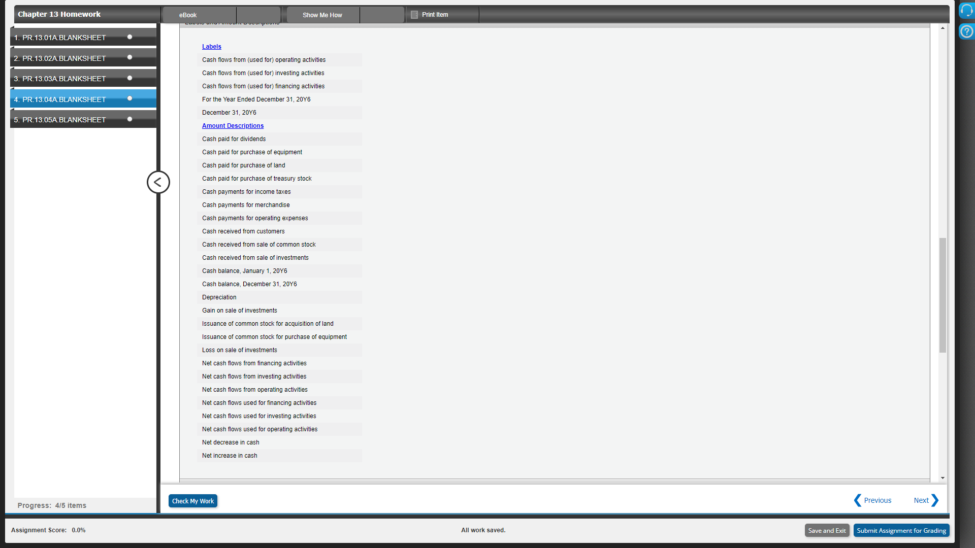 Chapter 13 Homework eBook Show Me How Print Item