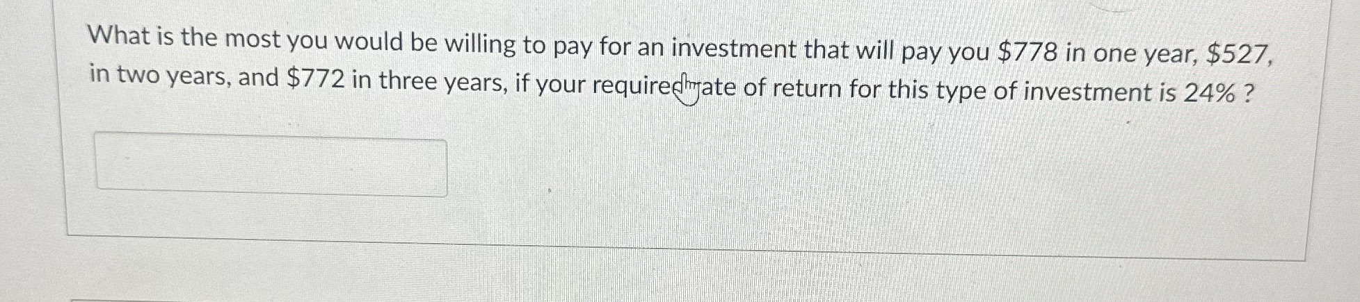 Please don't round until after all calculations