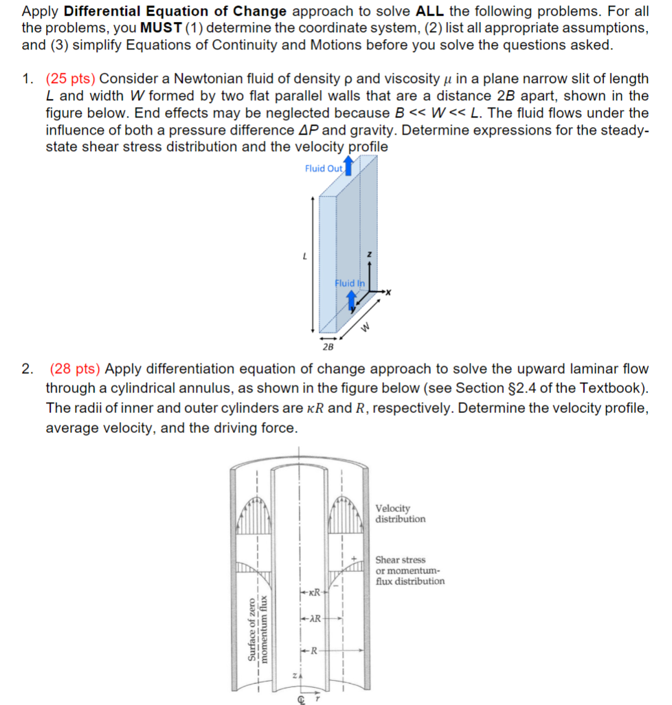 Apply Differential Equation of Change approach to
