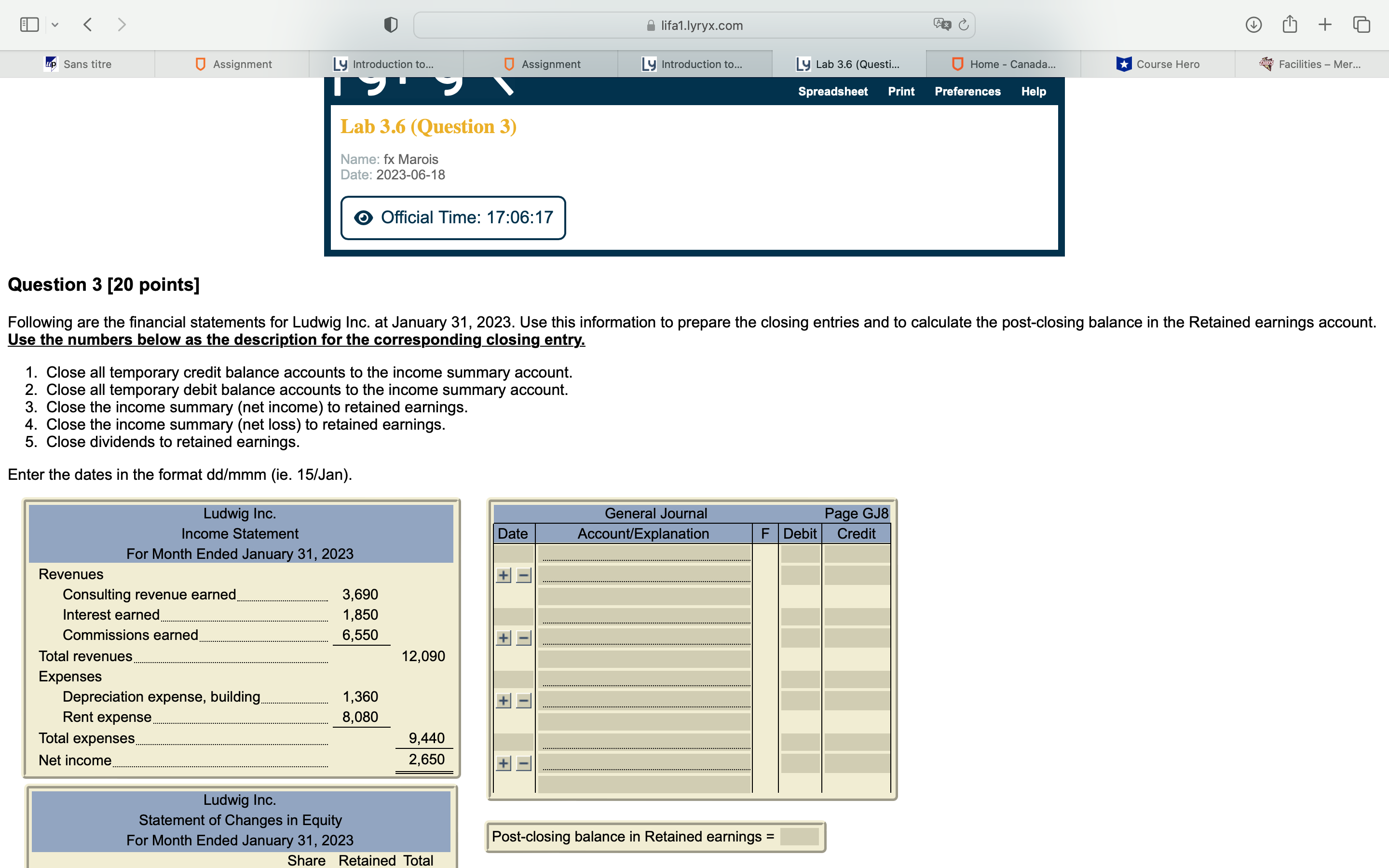 v > lifa1.lyryx.com + up Sans titre Assignment Ly