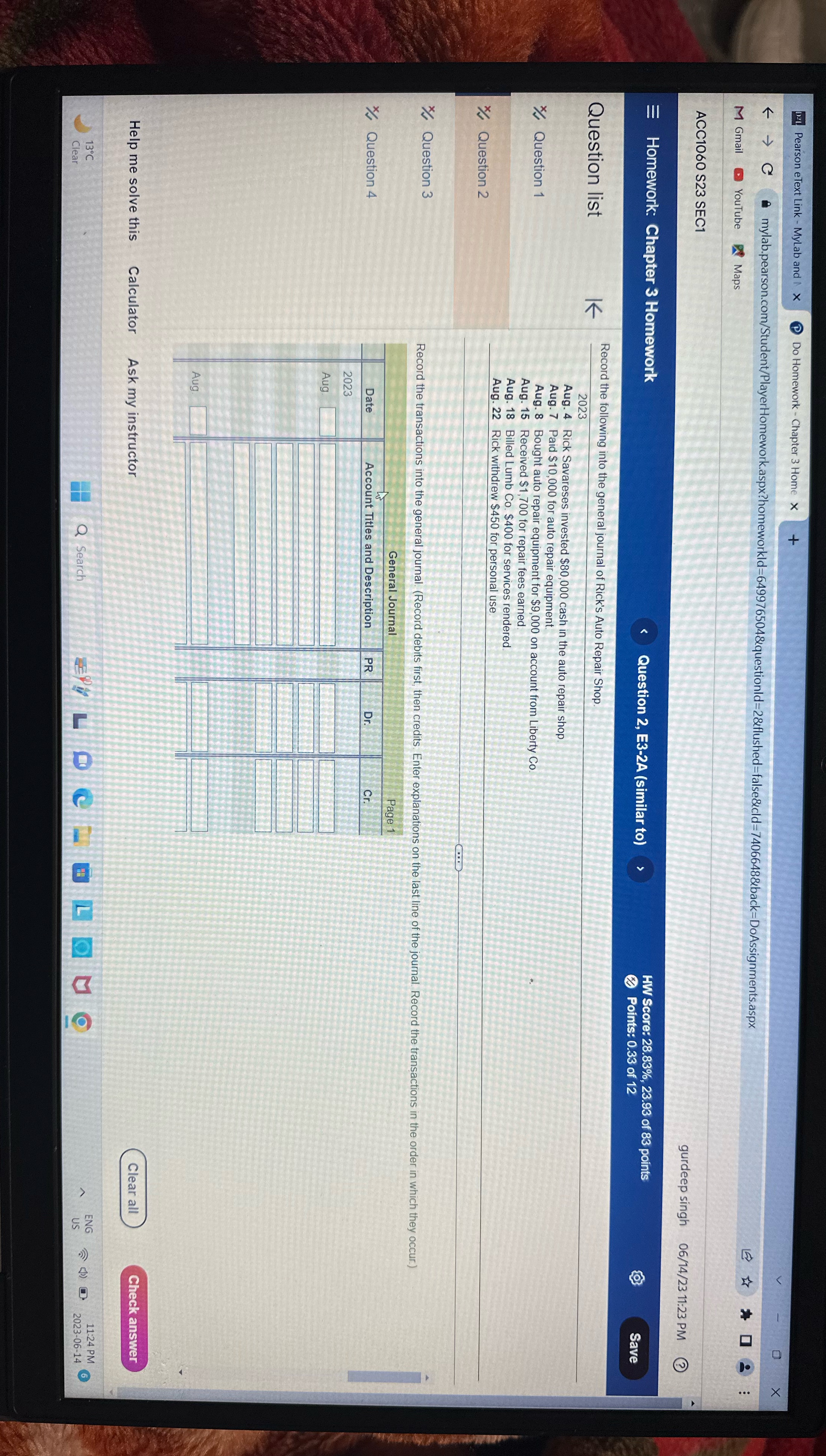 DEL Pearson eText Link - MyLab and ~ X Do