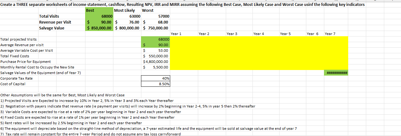 A B C D E F G H K L M N O Create a THREE separate