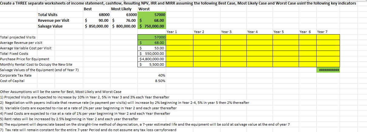 A B C D E F G H K L M N O Create a THREE separate
