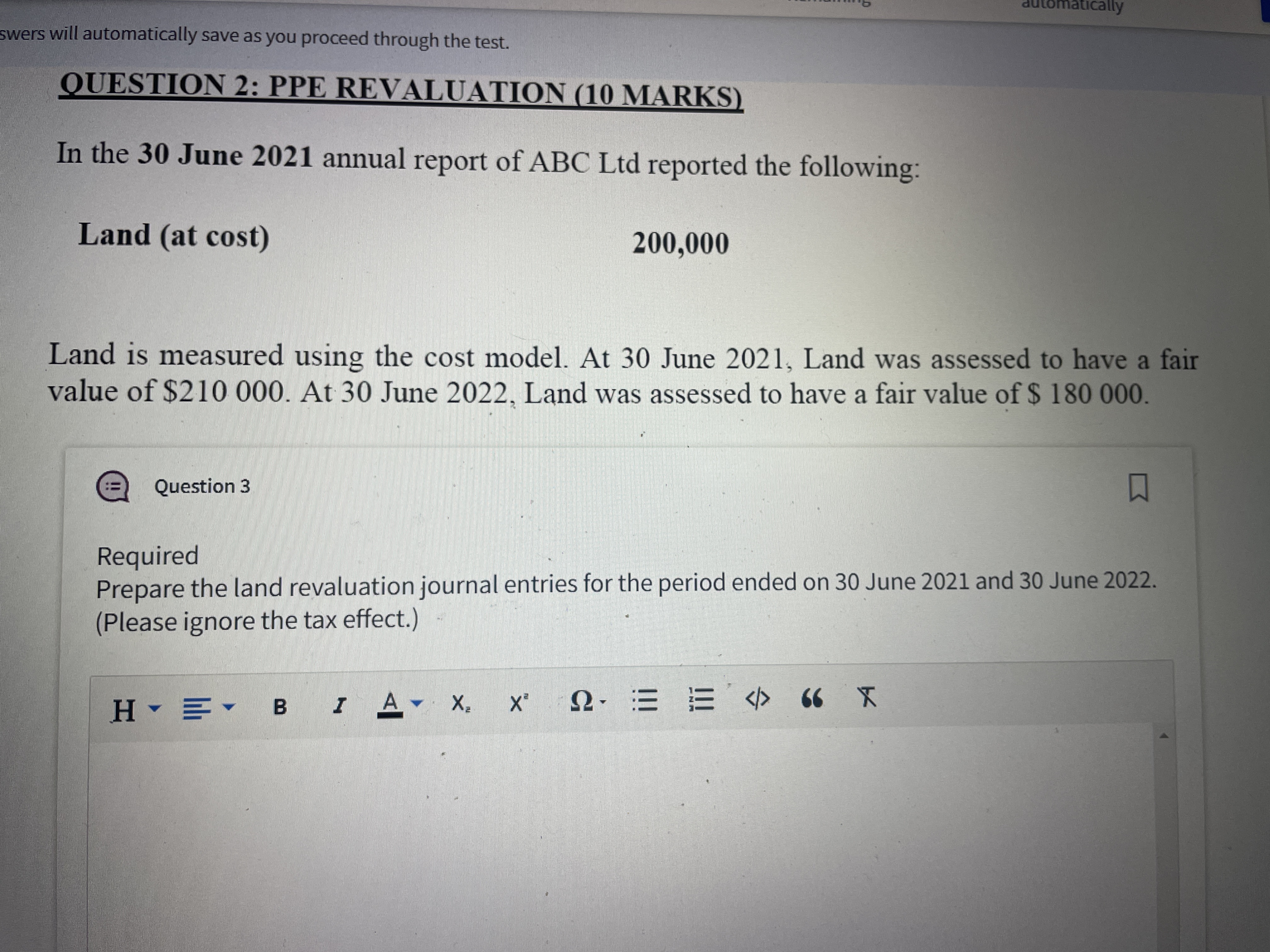 wers will automatically save as you proceed