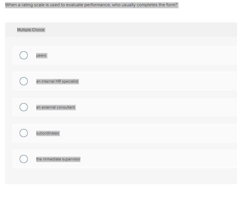 When a rating scale is used to evaluate