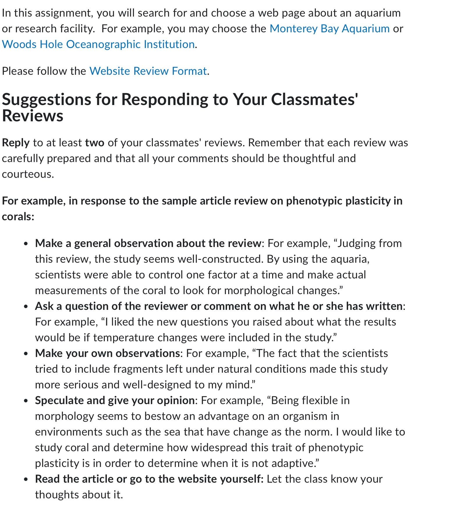 Write the review about an aquariumor research