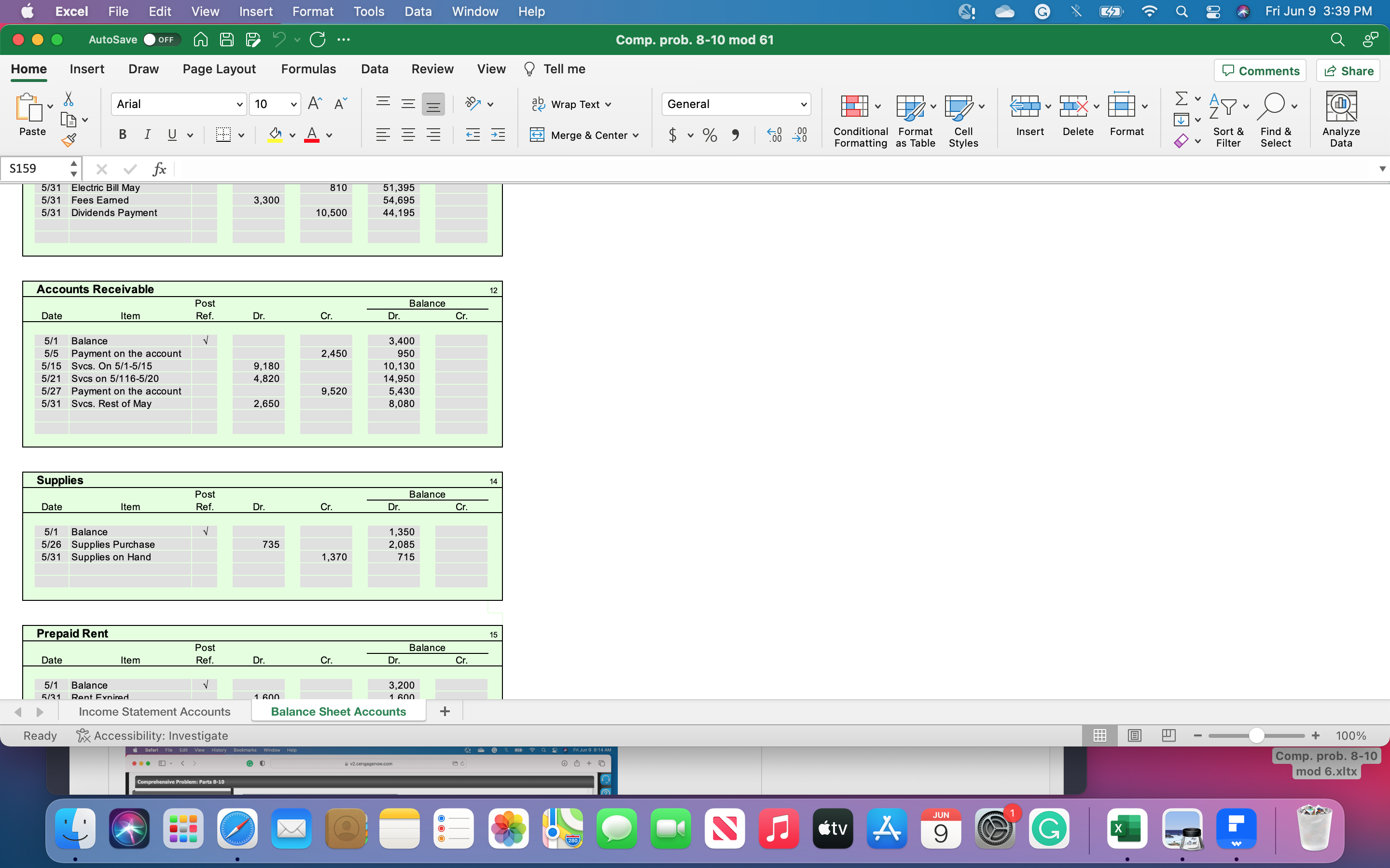 Excel File Edit View Insert Format Tools Data