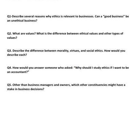 Question: Expect that you are a consultant at