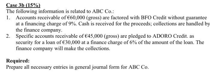 Question: Expect that you are a consultant at