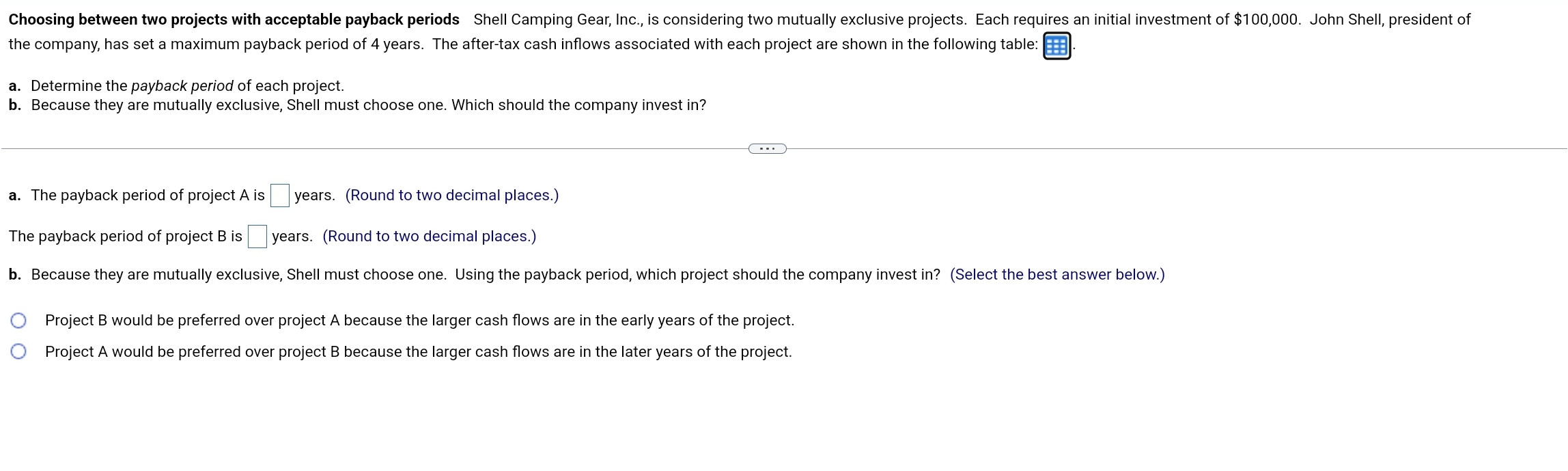 is U years. (Round to two decimal places.) :clusi