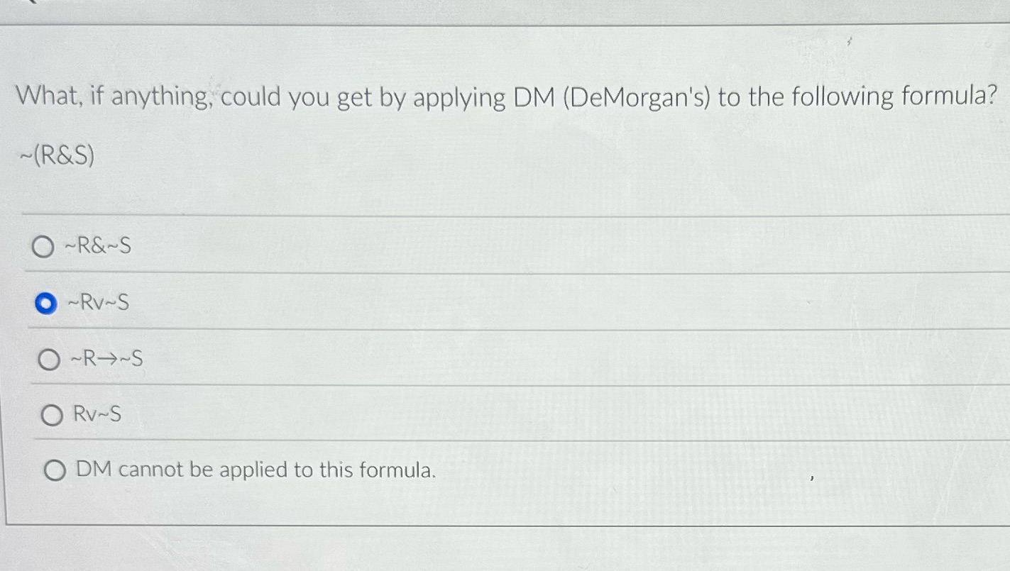 What, if anything, could you get by applying DM