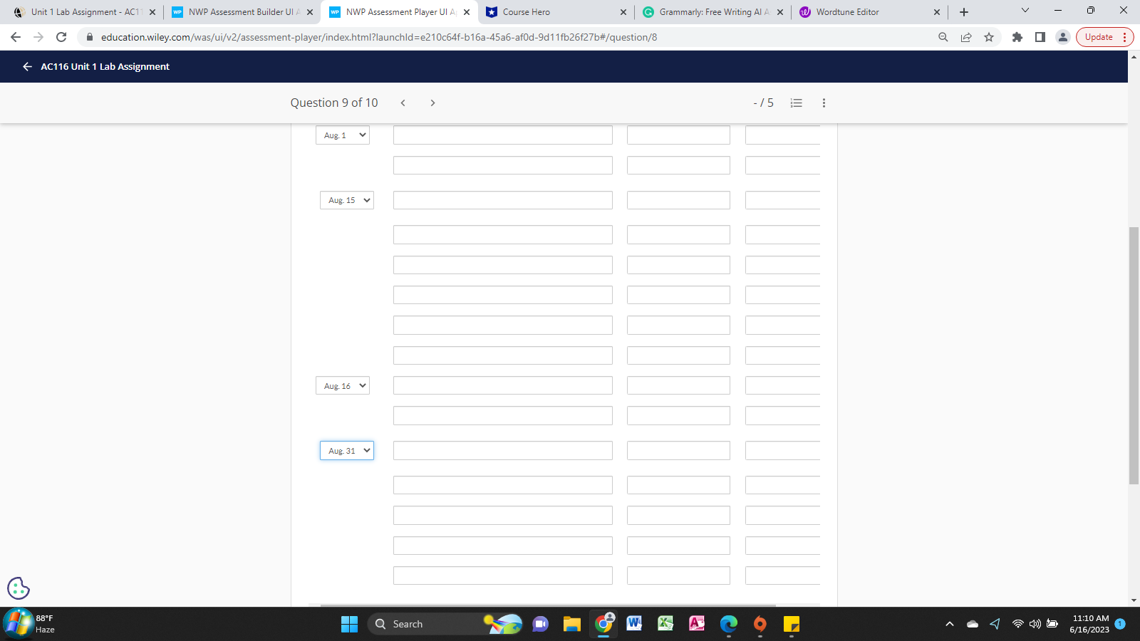 Unit 1 Lab Assignment - AC11 X WP NWP Assessment