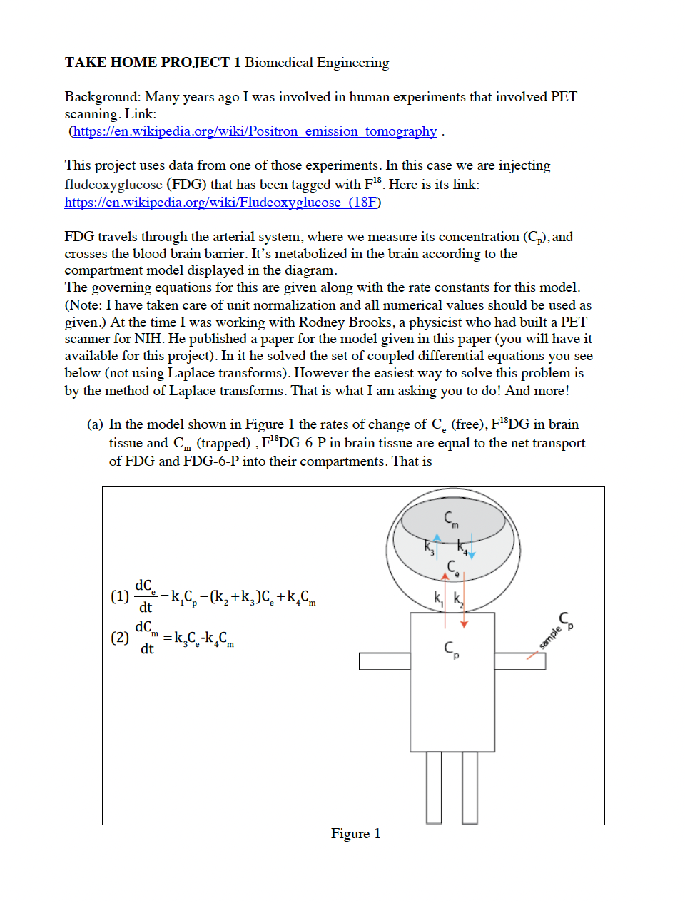TAKE HOME PROJECT 1 Biomedical Engineering