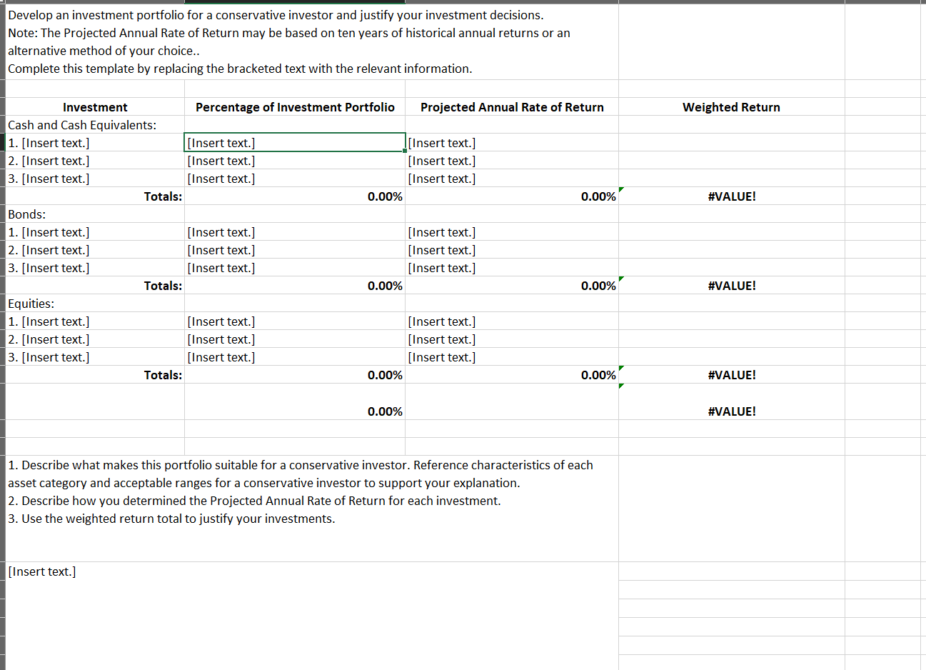 FIN 485 Module Four Activity Guidelines and