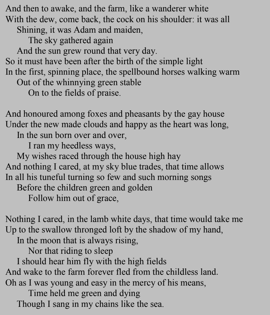 Focus on the figurative imagery of "Time". What