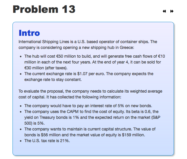 Problem 13: Problem 13 Intro International