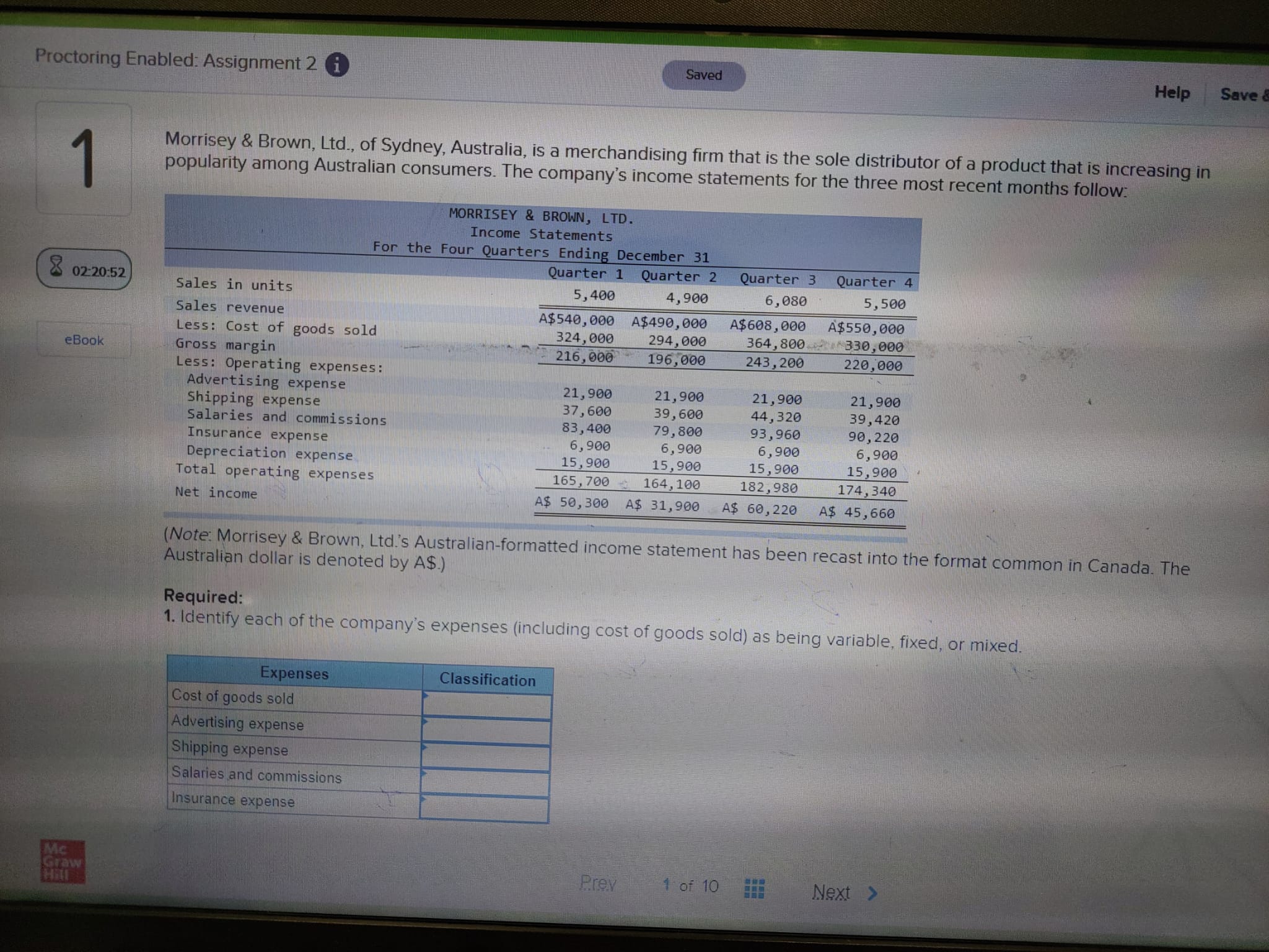 Proctoring Enabled: Assignment 2 (i 02:20:33