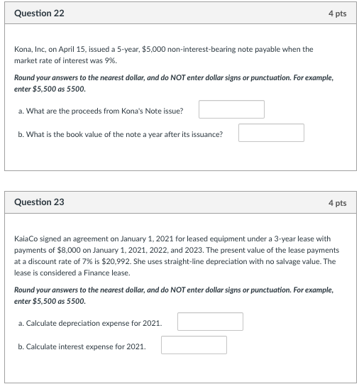 Question 18 8 pts Be sure to answer all four