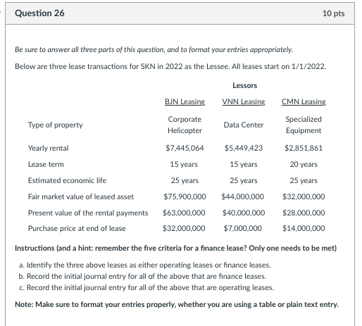 Question 18 8 pts Be sure to answer all four