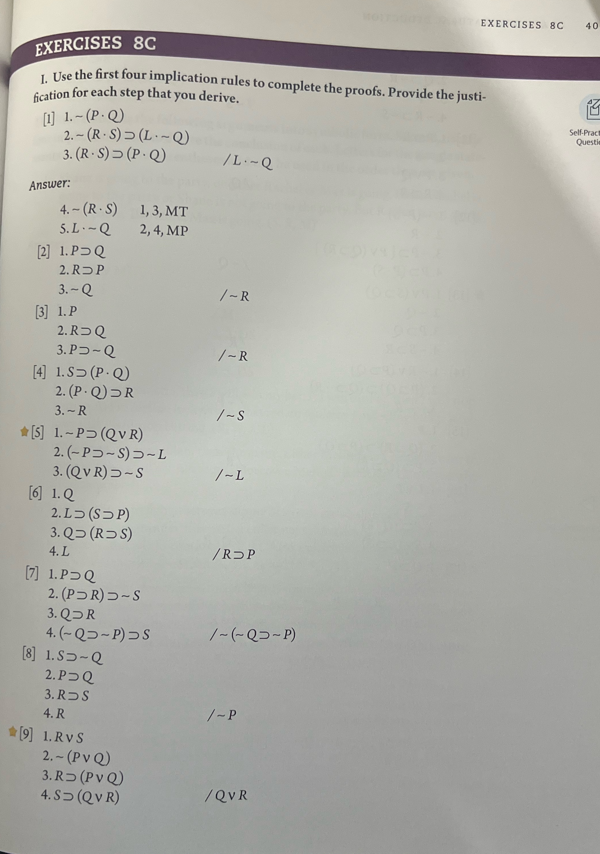 EXERCISES 8C 40 EXERCISES 8C 1. Use the first