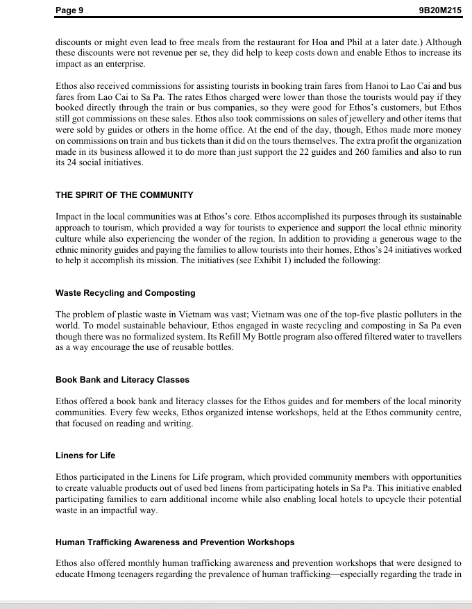 Summary Analysis Compose 3 reading questions IVEy