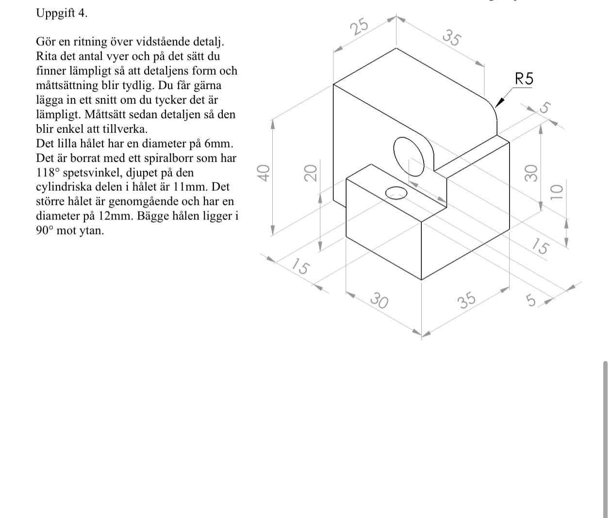 Make a drawing over the adjacent detail. Draw the