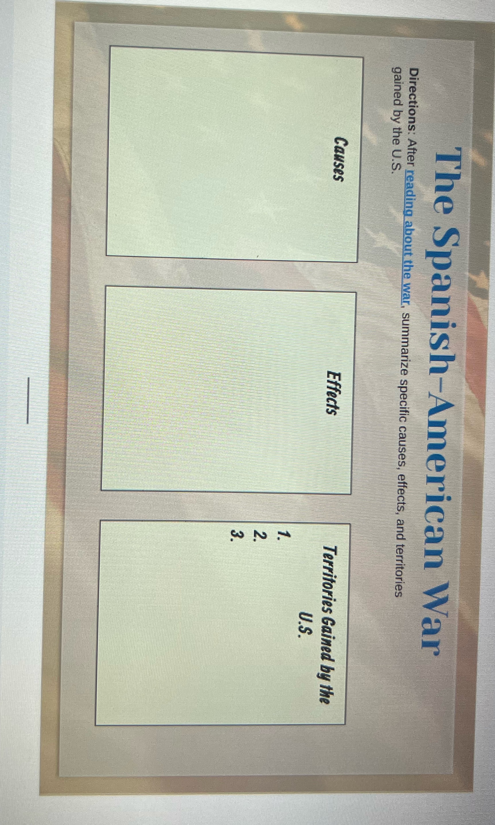 The answers The Spanish-American War Directions: