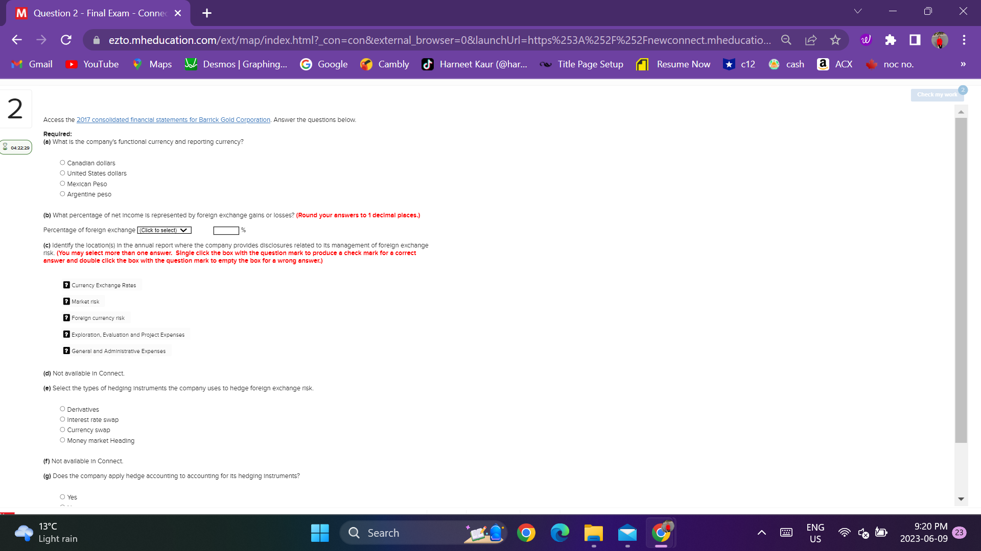 M Question 2 - Final Exam - Connec X + X C