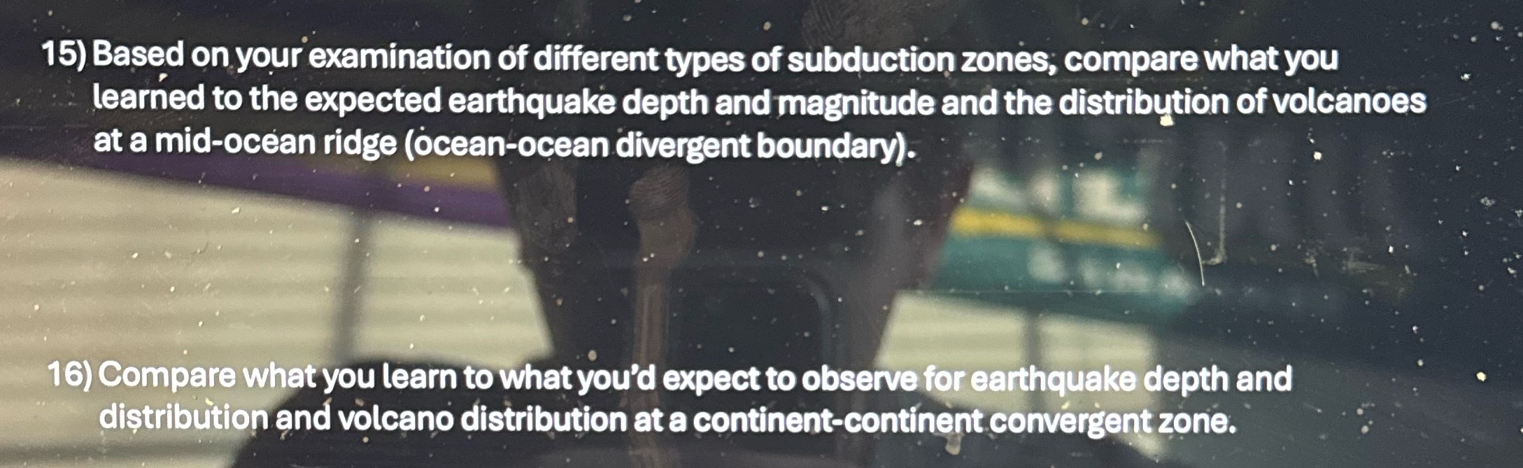 15) Based on your examination of different types