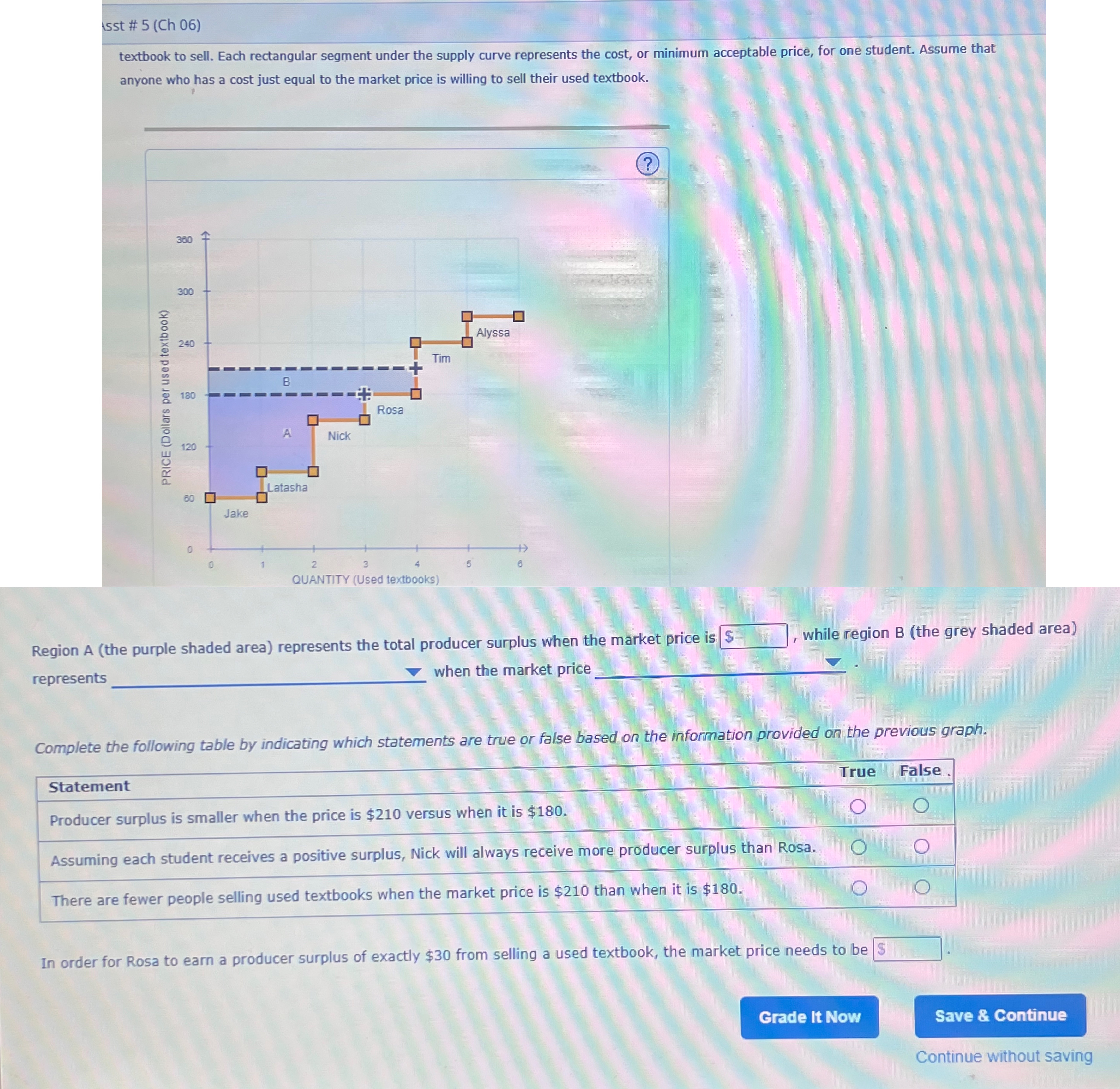 sst # 5 (Ch 06) textbook to sell. Each