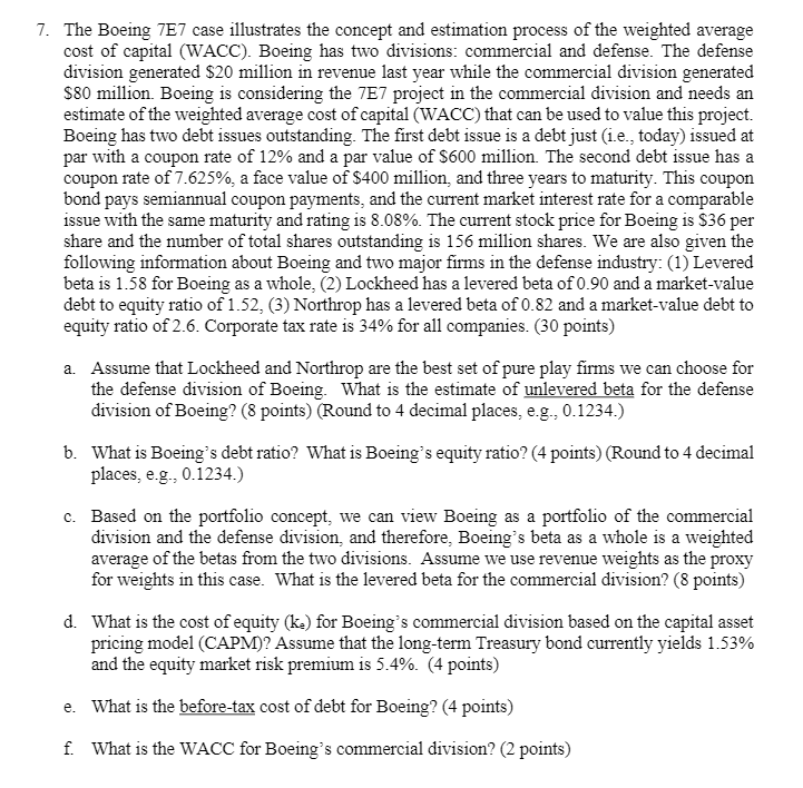 7. The Boeing 7E7 case illustrates the concept