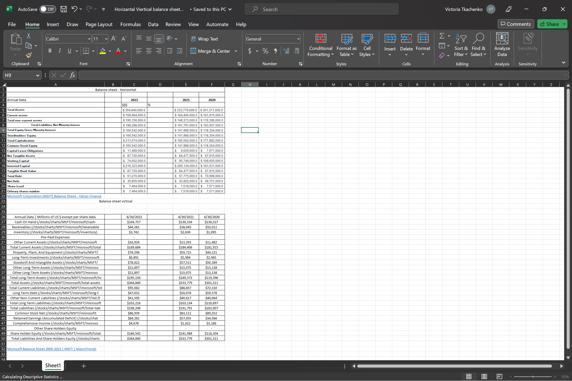 X AutoSave O off ) H