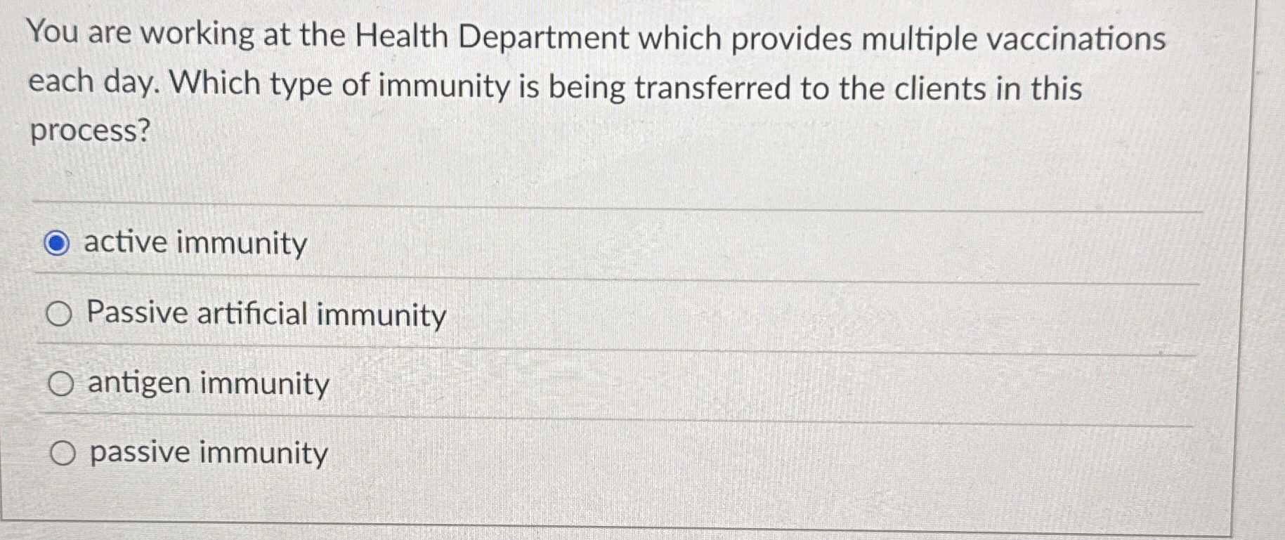 You are working at the Health Department which
