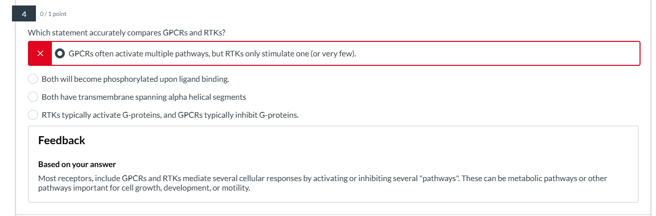 Which statement accurately compares GPCRs and