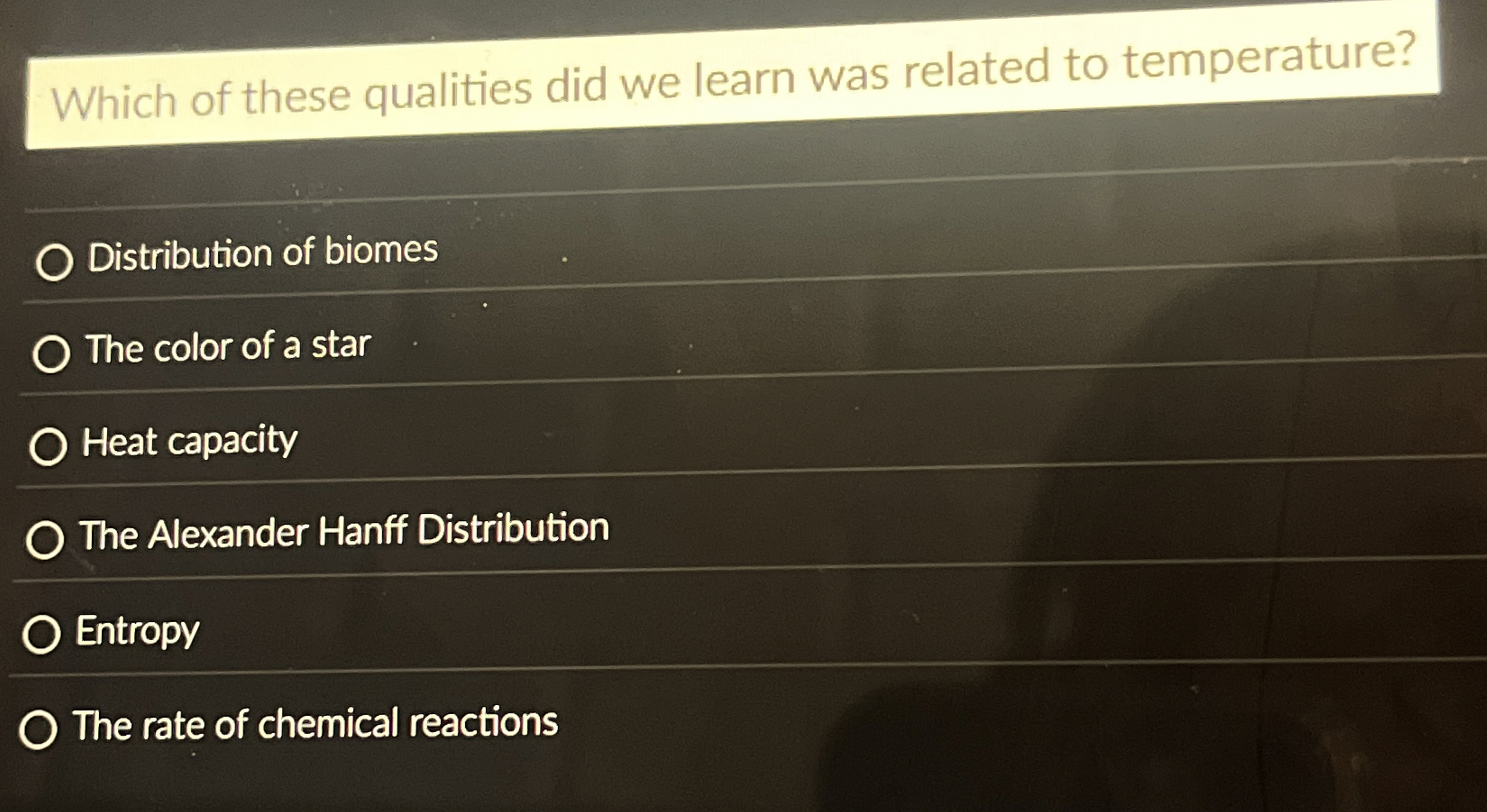 Which of these qualities did we learn was related