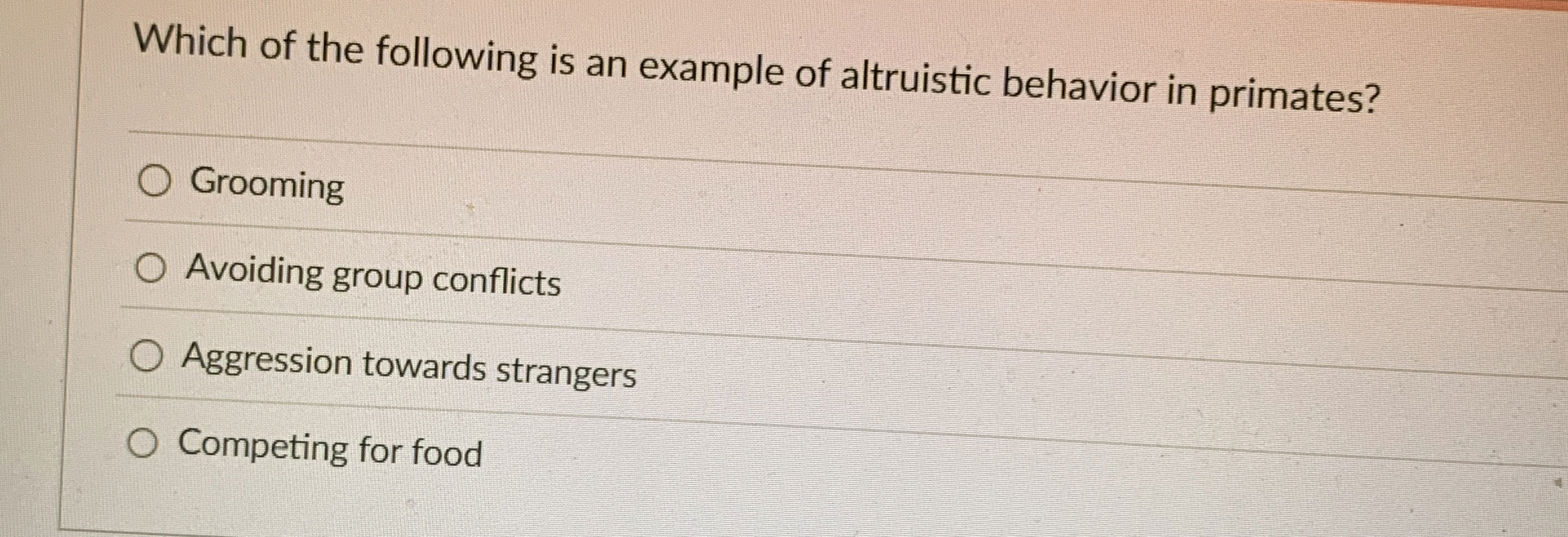 Which of the following is an example of