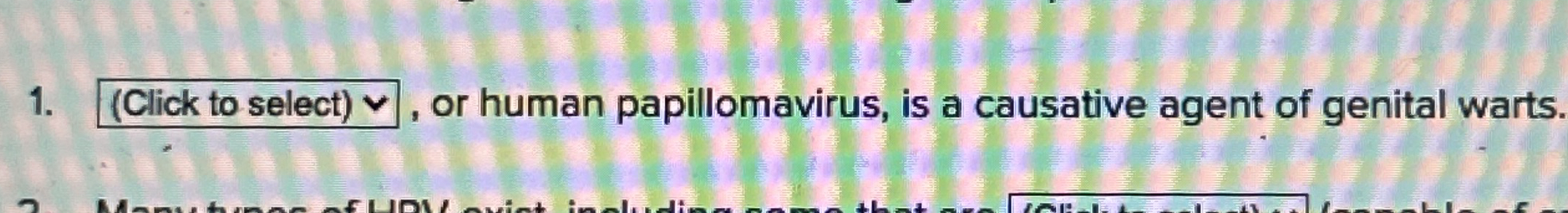 or human papillomavirus, is a causative agent of