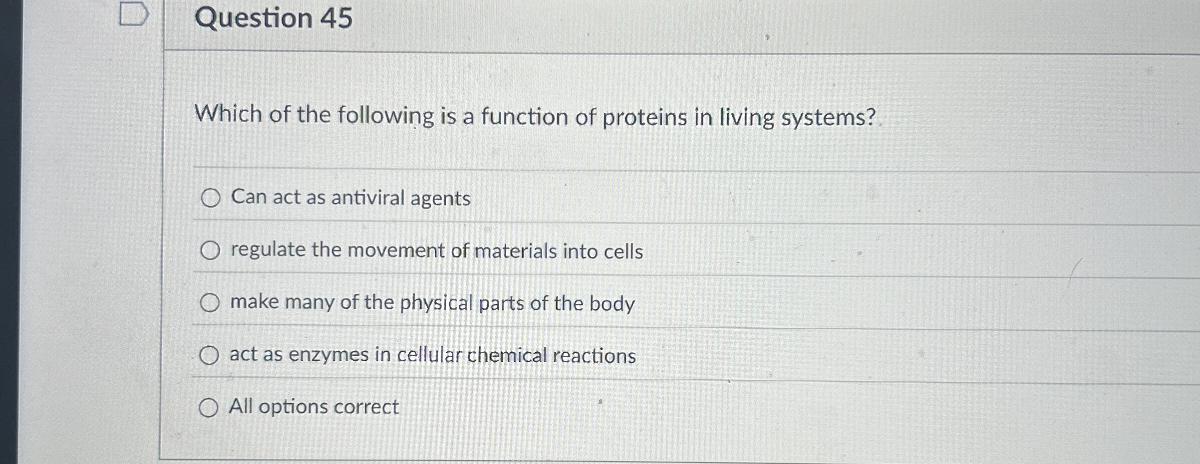 Question 4 5 Which of the following is a function