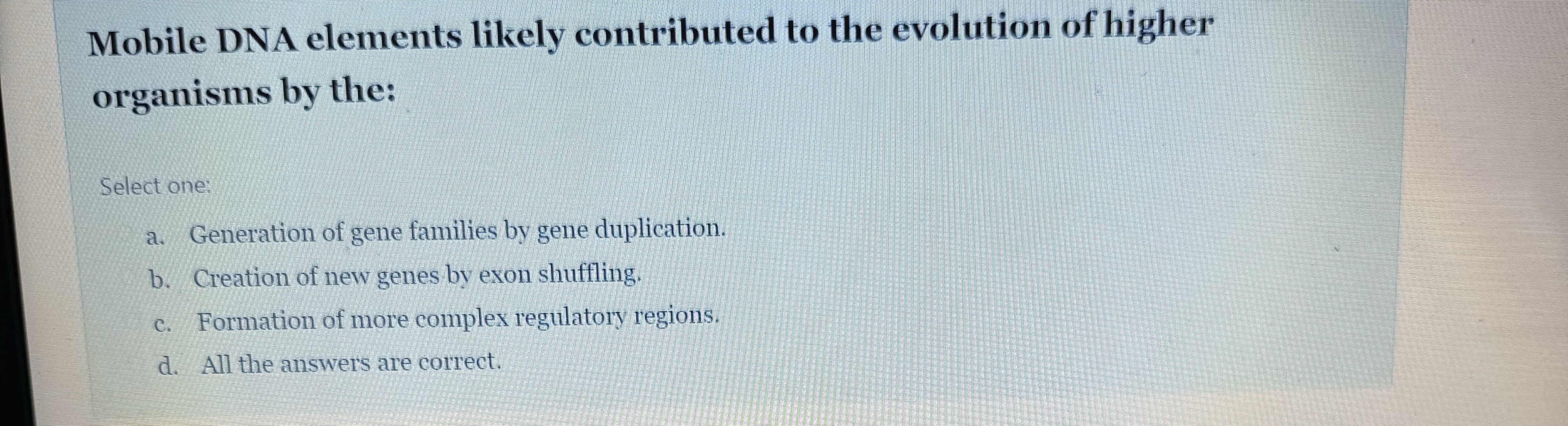 Mobile DNA elements likely contributed to the