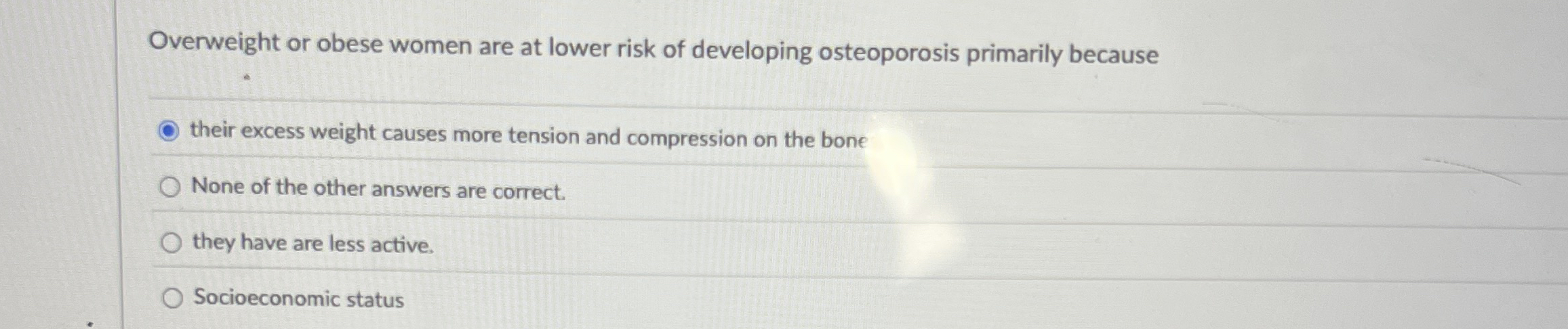 Overweight or obese women are at lower risk of