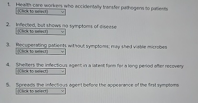 Health care workers who accidentally transfer