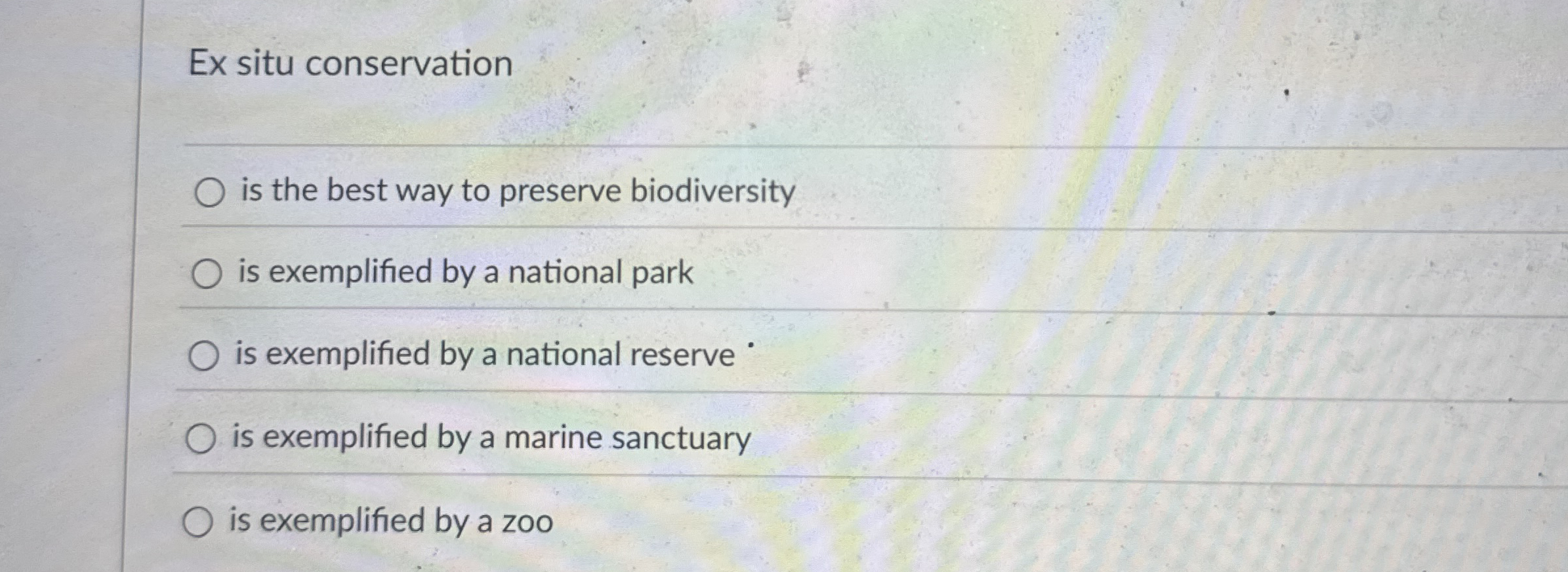 Ex situ conservation is the best way to preserve