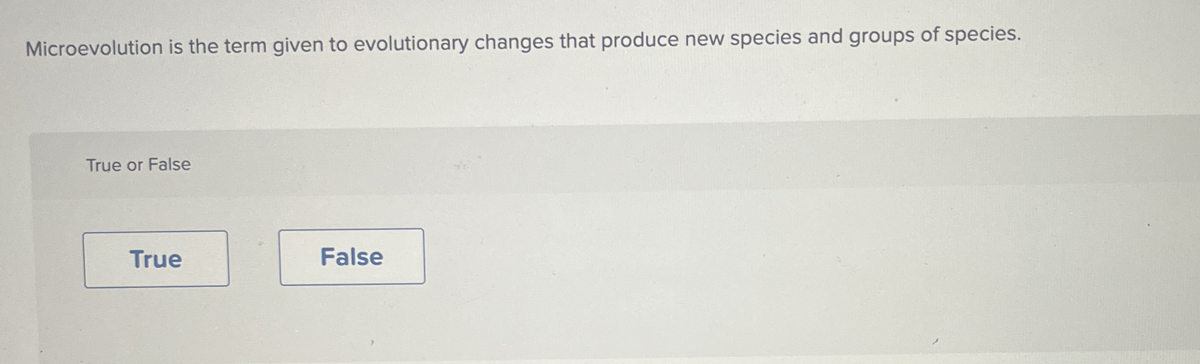 Microevolution is the term given to evolutionary