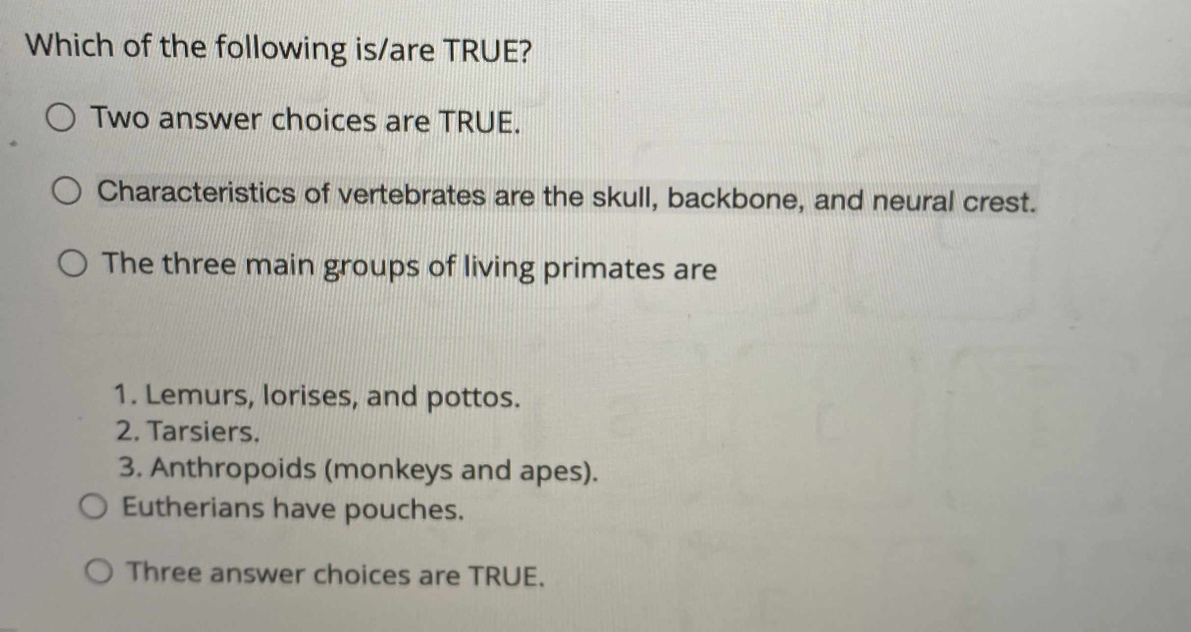 Which of the following is / are TRUE? Two answer
