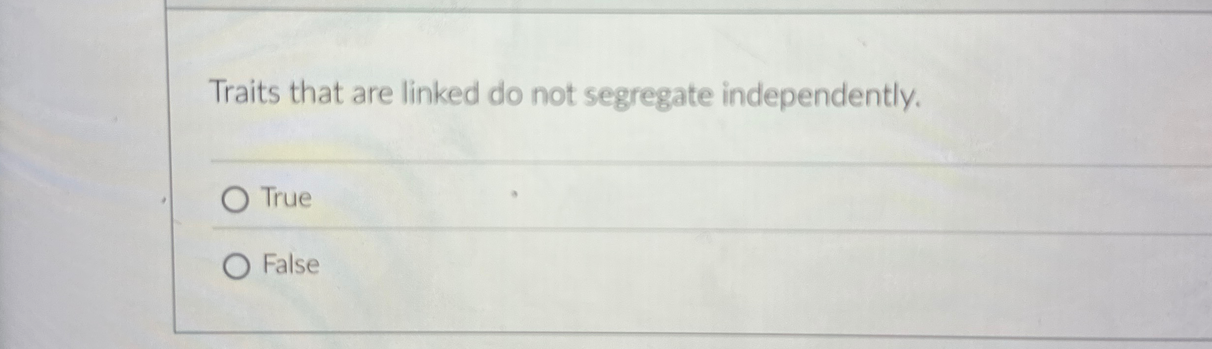 Traits that are linked do not segregate
