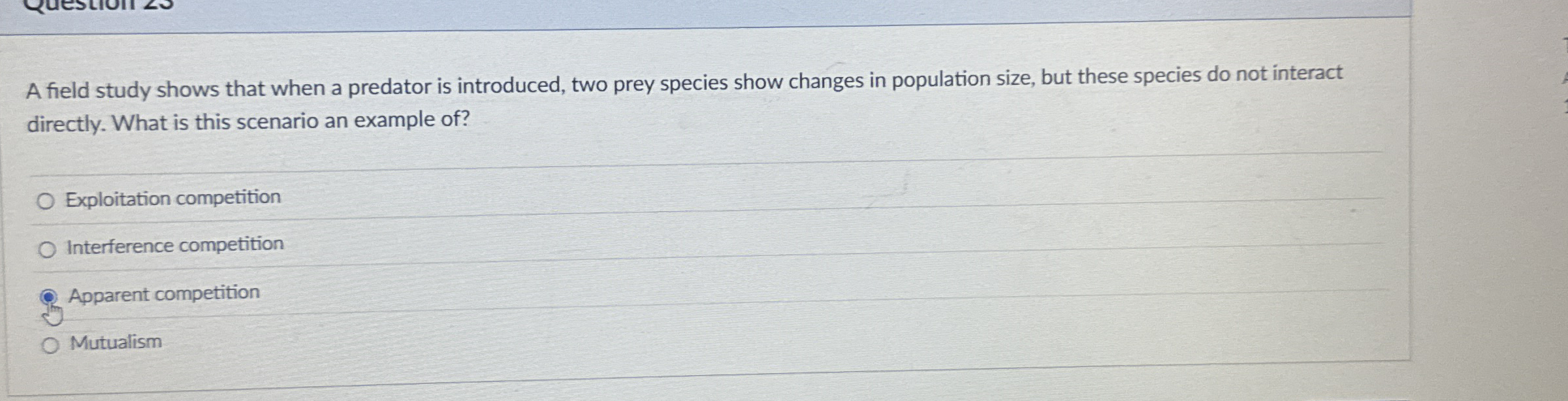 A field study shows that when a predator is