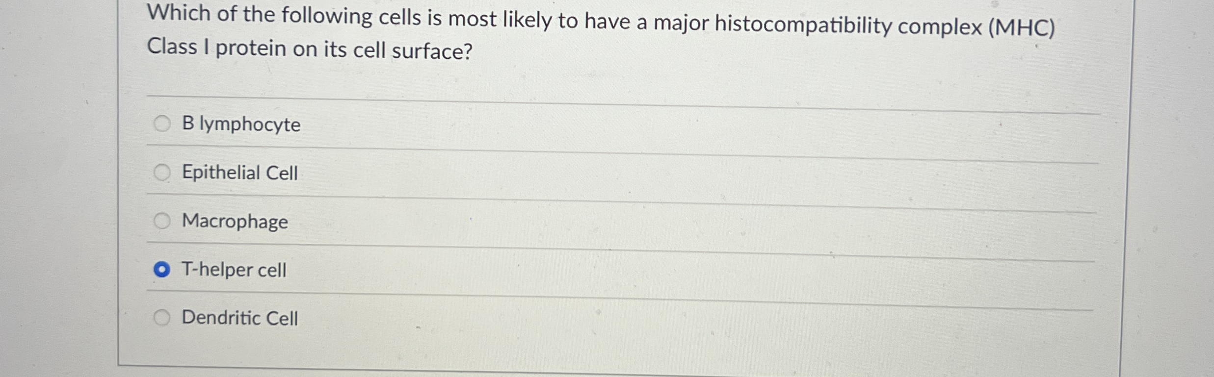 Which of the following cells is most likely to