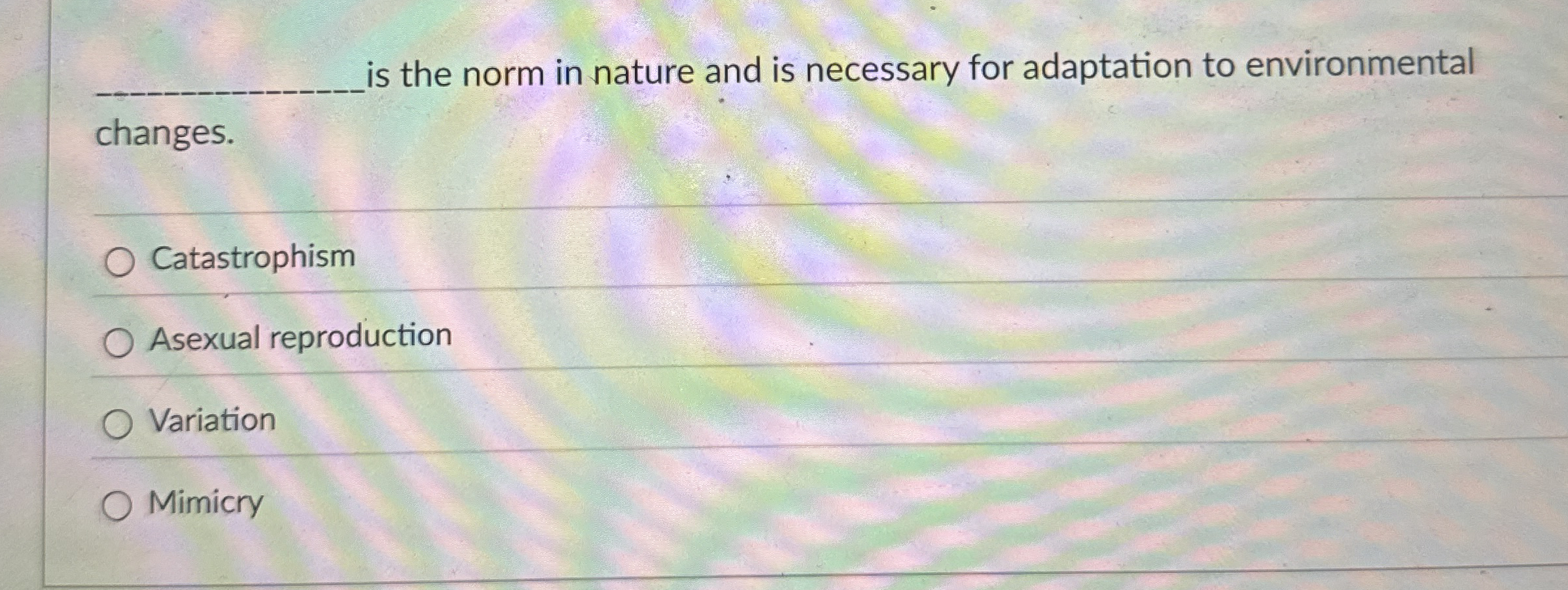 is the norm in nature and is necessary for