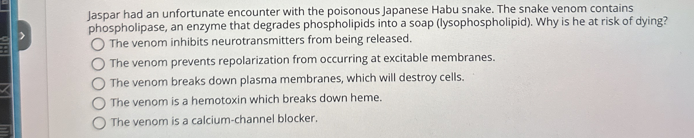 Jaspar had an unfortunate encounter with the